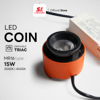 ราคา SL LIGHTING | LEDCOIN 15W TRIAC Dimmer หลอดไฟ LED คุณภาพสูง รองรับระบบ TRIAC Dimmer (หรี่ไฟได้) 3000K (12726093)