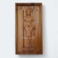 ราคา INDY FURNISH ไม้สักแกะสลัก พระวิษณุกรรม (แกะละเอียด) ขนาด 20 x37.5 Cm. (12724042)