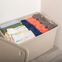 ราคา MODERN กล่องพลาสติก 100 ลิตร สีเทา |BAI| แบบมีล้อ (10199758)