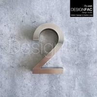 ราคา Designfac ป้ายเลขที่บ้านตัวเลขสแตนเลส เลข 0-9/M. ม. สูง15cm นูน2.5cm ทนแดดทนฝน สไตล์โมเดิร์นลอฟท์ สีเงินด้านแฮลาย เลข 2 -15cm (10373906)