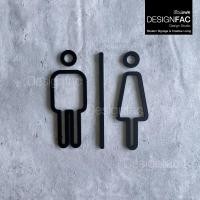 ราคา Designfac,ป้ายห้องน้ำอะคริลิคโมเดิร์น ป้ายสัญลักษณ์ห้องน้ำ ป้ายห้องนำ้หญิงและป้ายห้องน้ำชายสวย 15 cm ดำ ป้ายโมเดิร์น (10374894)