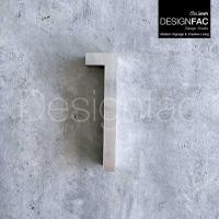 ราคา Designfac ป้ายเลขที่บ้านตัวเลขสแตนเลส เลข 0-9/M. ม. สูง15cm นูน2.5cm ทนแดดทนฝน สไตล์โมเดิร์นลอฟท์ สีเงินด้านแฮลาย เลข 1 -15cm (10373905)