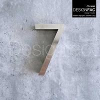 ราคา Designfac ป้ายเลขที่บ้านตัวเลขสแตนเลส เลข 0-9/M. ม. สูง15cm นูน2.5cm ทนแดดทนฝน สไตล์โมเดิร์นลอฟท์ สีเงินด้านแฮลาย เลข 7 -15cm (10373911)
