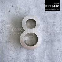 ราคา Designfac ป้ายเลขที่บ้านตัวเลขสแตนเลส เลข 0-9/M. ม. สูง15cm นูน2.5cm ทนแดดทนฝน สไตล์โมเดิร์นลอฟท์ สีเงินด้านแฮลาย เลข 8 -15cm (10373912)