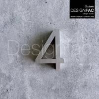 ราคา Designfac (ดีไซน์แฟค) ,ป้ายบ้านเลขที่ตัวเลขสแตนเลส เลข 0-9 / ม. M. สูง 8 cm หนา1.5cm ทนแดดทนฝนไม่เป็นสนิม สีเงินด้านแฮลาย เลข 4 8cm (10373951)