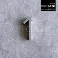 ราคา Designfac (ดีไซน์แฟค) ,ป้ายบ้านเลขที่ตัวเลขสแตนเลส เลข 0-9 / ม. M. สูง 8 cm หนา1.5cm ทนแดดทนฝนไม่เป็นสนิม สีเงินด้านแฮลาย เลข 1 หัวลง 8 cm (10373959)