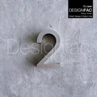 ราคา Designfac (ดีไซน์แฟค) ,ป้ายบ้านเลขที่ตัวเลขสแตนเลส เลข 0-9 / ม. M. สูง 8 cm หนา1.5cm ทนแดดทนฝนไม่เป็นสนิม เลข 2 8cm สีเงินด้านแฮลาย (10373949)