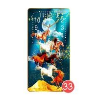 ราคา าสิริมงคล กรอบรูป นาฬิกาแขวนผนัง ตกแต่งผนัง ภาพม้า นาฬิกาไร้เสียงรบกวน เหมาะสำหรับแต่งห้องนั่งเล่น ห้องนอน ห้องทำงาน 16x32นิ้ว (40x80cm.) 33 (12127652)