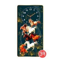 ราคา าสิริมงคล กรอบรูป นาฬิกาแขวนผนัง ตกแต่งผนัง ภาพม้า นาฬิกาไร้เสียงรบกวน เหมาะสำหรับแต่งห้องนั่งเล่น ห้องนอน ห้องทำงาน 39 12x24นิ้ว (30x60cm.) (12127638)