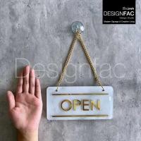 ราคา Designfac ป้ายเปิดปิดร้าน OPEN CLOSE ป้ายหน้าร้าน ป้ายร้าน ป้ายลายหินอ่อน หรูหรา โมเดิร์น มินิมอล ลายหินอ่อนขาว (12317209)