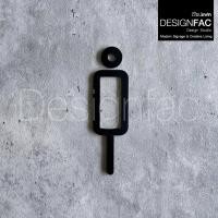 ราคา Designfac,ป้ายห้องน้ำชายหญิง ป้ายติดหน้าห้องน้ำ ป้ายสัญลักษณ์ห้องน้ำมินิมอล สไตล์โมเดิร์นลอฟท์ สีดำ ชาย 1 ป้าย (12396961)