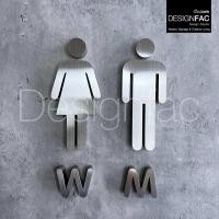 ราคา Designfac,ป้ายห้องน้ำสแตนเลส ป้ายสัญลักษณ์ห้องนำ้ชายหญิง สไตล์โมเดิร์น มินิมอล ลอฟท์ ไม่เป็นสนิม สแตนเลสเงิน ผู้ชายM + ผู้หญิงW (12376162)