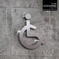 ราคา Designfac,ป้ายหน้าห้องน้ำสแตนเลส ป้ายสุขา ป้ายห้องน้ำคนพิการ นูนสวยมีมิติ สไตล์โมเดิร์น มินิมอล คนพิการ (12434639)