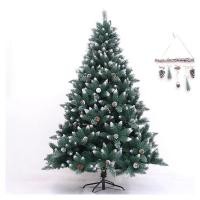 ราคา Super LED ต้นคริสต์มาส พร้อม โคนต้นสนและหิมะ แถมไฟหยดน้ำ Christmas tree with Decorate light 150cm (12487710)