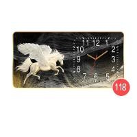 ราคา าสิริมงคล กรอบรูป นาฬิกาแขวนผนัง ตกแต่งผนัง ภาพม้า นาฬิกาไร้เสียงรบกวน เหมาะสำหรับแต่งห้องนั่งเล่น ห้องนอน ห้องทำงาน 16x32นิ้ว (40x80cm.) 118 (12679124)