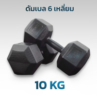 ราคา Merrira HEX Dumbbell Plastic ดัมเบลพลาสติก แบบเหลี่ยม ขนาด 2 KG. - 10 KG. (ขายเป็นคู่) ดัมเบลหุ้มพลาสติก ข้างละ 10 kg. 1 คู่ (12720940)