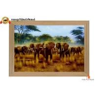 ราคา INDY FURNISH กรอบรูปไม้สนนิวซีแลนด์ใหญ่ พร้อมรูปภาพมงคล โขลงช้าง บนทุ่งหญ้าใหญ่ 56x81 cm. Modern (10206126)