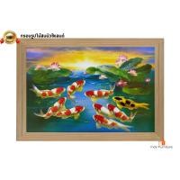 ราคา INDY FURNISH กรอบรูปไม้สนนิวซีแลนด์ใหญ่ พร้อมรูปภาพมงคล ปลาคราฟ ดอกบัว 56x81 cm. Modern (10206112)