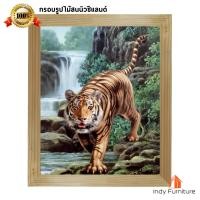 ราคา INDY FURNISH กรอบรูปไม้สนนิวซีแลนด์พร้อมรูปภาพมงคล 57x47 Cm. Modern เสือเดินน้ำตก (10205331)