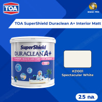 ราคา TOA SuperShield Duraclean A+ Interior Matt ทีโอเอ ซุปเปอร์ชิลด์ ดูราคลีน เอ พลัส สีน้ำภายใน #210XX ชนิดด้าน 2.5 กล. #TOA21001 (12602251)