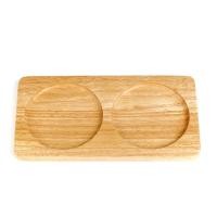 ราคา THE WOOD 'S TALE จานรองแก้วคู่ Coaster set 2 cups จากไม้ยางแท้ธรรมชาติ สีอ่อน (Rubber wood) (12728587)