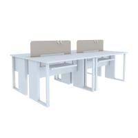 ราคา INDEX LIVING MALL โต๊ะคอมพิวเตอร์ 4 ที่นั่ง S รุ่นเวคตร้า 240 ซม. สีขาว (12566714)