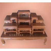 ราคา Nobpha9 โต๊ะหมู่บูชาไม้สักแท้ โต๊ะพระไม้สักแท้ หมู่9 normal (12664175)