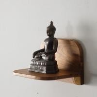 ราคา TYME หิ้งพระติดผนัง ไม้สัก แนวModern minimal รุ่น MEKa แบบแขวนพร้อมตะขอเกี่ยว (12650222)