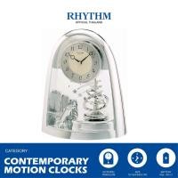 ราคา Rhythm Thailand นาฬิกาตั้งโต๊ะ RHYTHM นาฬิกาตกแต่งบ้าน นาฬิกาสไตล์หรูหรา ระบบเดินเข็มของญี่ปุ่น สีเงิน (10924321)