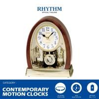 ราคา Rhythm Thailand นาฬิกาตั้งโต๊ะ RHYTHM สีทองขอบไม้ นาฬิกามีเพลง เซ็นเซอร์อัตโนมัติ ระบบเดินเข็มของญี่ปุ่น 9.3 ซม (10924318)