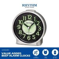 ราคา Rhythm Thailand นาฬิกาตั้งโต๊ะ RHYTHM นาฬิกาปลุกตั้งโต๊ะ เสียงปลุกดังขึ้นเรื่อยๆ ฐานกว้าง ขอบสีเงิน (10924469)