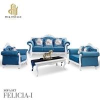 ราคา TRIODECOR FELICIA-I SOFA SET : ชุดโซฟาหลุยส์ 3ชิ้น 3+2+1ที่นั่ง พร้อมหมอนอิงและโต๊ะกลางสุดหรู รุ่น เฟลิเซีย-1" ต่างจังหวัด / แพค (12099278)