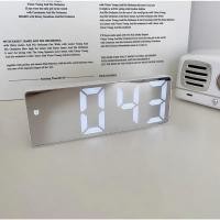 ราคา callingbrown นาฬิกา ตั้งโต๊ะ LED ปลุกได้ จอกระจก ขอบขาว ไฟขาว (12238076)