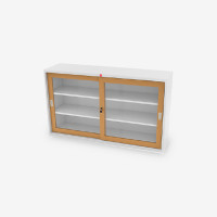 ราคา LUCKYWORLD ตู้บานเลื่อนกระจกเตี้ย KSG-150 สีน้ำตาล (12498377)