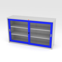 ราคา LUCKYWORLD ตู้บานเลื่อนกระจกเตี้ย KSG-150 สีน้ำเงิน (12498379)