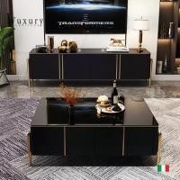 ราคา Wuxury Furniture ตู้วางทีวี ตู้เก็บของ TV cabinet modern luxury งานสั่งผลิตนำเข้าสวยหรู ส่งฟรี โต๊ะกลางสีดำ (12730121)
