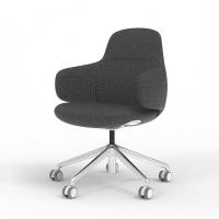 ราคา Modernform เก้าอี้สำนักงาน รุ่น RIVA เบาะและพนักพิงหุ้มผ้า อะลูมิเนียม มีล้อ ดำ (12721889)