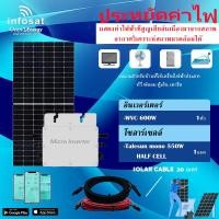 ราคา INFOSAT ชุดโซล่าเซลล์ Micro Inverter 600W รุ่น WVC 600W พร้อมแผงโซล่าTalesun mono half-cell 550W Tier 1 พร้อมสาย 20 เมตร normal (12594315)