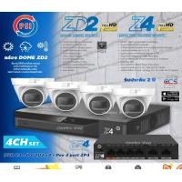 ราคา PSI ชุดกล้องวงจรปิด DOME IP Camera 2MP รุ่น ZD2 (4ตัว) + DVR 4Ch รุ่น Z4 + PoE Switch 4 port 2 port upLINK รุ่น ZP4 normal (12598777)