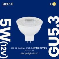 ราคา OPPLE | หลอดไฟ LED MR16 ขั้ว GU5.3 4.5/5/6/7.5/8W 3 สี ถนอมสายตา 20000 ชม (12V DC/220V AC Dimmable/Non-Dimmable) แสงธรรมชาต Coolwhite 12V 5W Non-Dim (12734635)