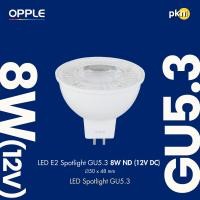 ราคา OPPLE | หลอดไฟ LED MR16 ขั้ว GU5.3 4.5/5/6/7.5/8W 3 สี ถนอมสายตา 20000 ชม (12V DC/220V AC Dimmable/Non-Dimmable) แสงธรรมชาต Coolwhite 12V 8W Non-Dim (12734637)