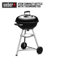 ราคา WEBER เตาถ่านบาร์บีคิว 47cm Compact Kettle Charcoal Grill with Thermometer Black (10727888)