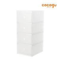 ราคา COCOGU กล่องลิ้นชักพลาสติกเก็บของ 1-4 ชั้น รุ่น A0244 - white 4 ชั้น (11046919)