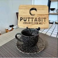 ราคา พุทธสิทธิ์เซรามิค ชุดแก้วกาแฟ + จานรอง เซรามิคสไล์ญี่ปุ่น ช๊อกโก้ (12735441)