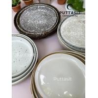 ราคา พุทธสิทธิ์เซรามิค จานขอบตั้ง จานทานข้าว เซรามิคสไตล์ญี่ปุ่นแท้ 1 เซ็ต (6,7,8 นิ้ว) ดำด้าน (12734452)