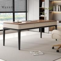 ราคา Wuxury Furniture โต๊ะทำงาน Modern style TOPลายไม้เรียบหรู มีปลั๊กไฟในตัว ส่งฟรี 140 cm (12730107)