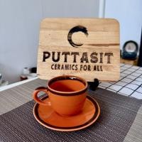 ราคา พุทธสิทธิ์เซรามิค ชุดแก้วกาแฟ + จานรอง เซรามิคสไล์ญี่ปุ่น ส้มวนขอบ (12735439)