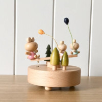 ราคา [ Vintage style studio ] Seesaw ( เพลง Castle in the sky ) : กล่องดนตรีไม้ ไขลาน สไตล์มินิมอล Normal (12399711)