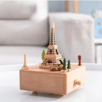 ราคา [ Vintage style studio ] Eiffel Tower ( เพลง Meet ) กล่องดนตรีไม้ ( หอไอเฟล ) ไขลาน สไตล์มินิมอล Normal (12381843)