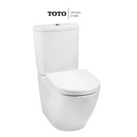 ราคา TOTO สุขภัณฑ์สองชิ้น 4.8/3 L รุ่น CST761 สีขาว ท่อออกผนัง (P-Trap) (12710288)